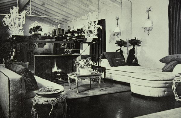 The drawing room of de Wolfe's Beverly Hills estate, After All.
