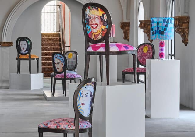 featured image for post: Ken Fulk and Ashley Longshore’s Pop-Art Chairs Celebrate Women Who Dared