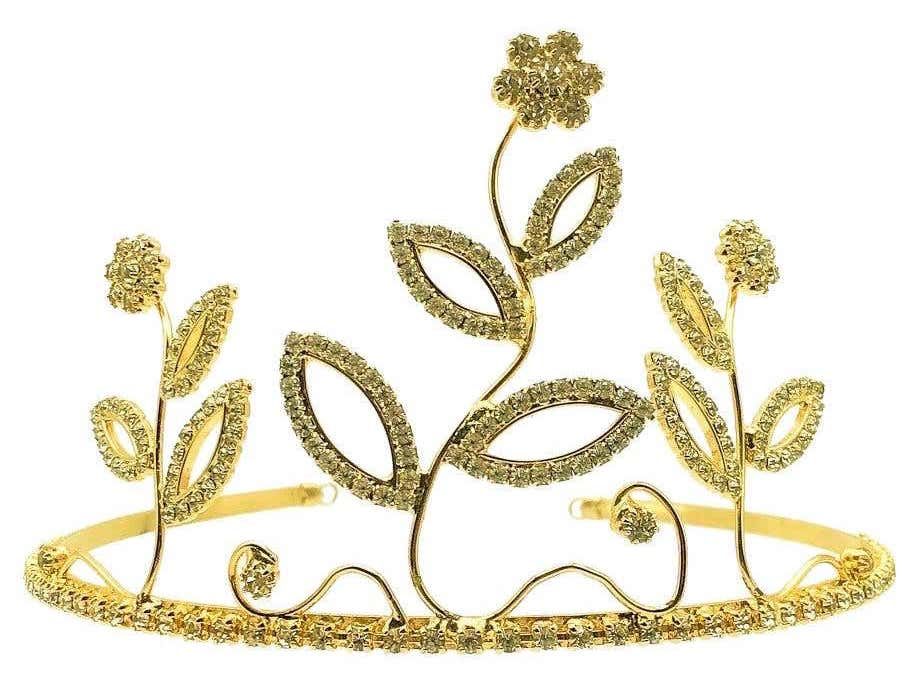 Diadem aus Gold mit Kristallblüten, 1990er-Jahre