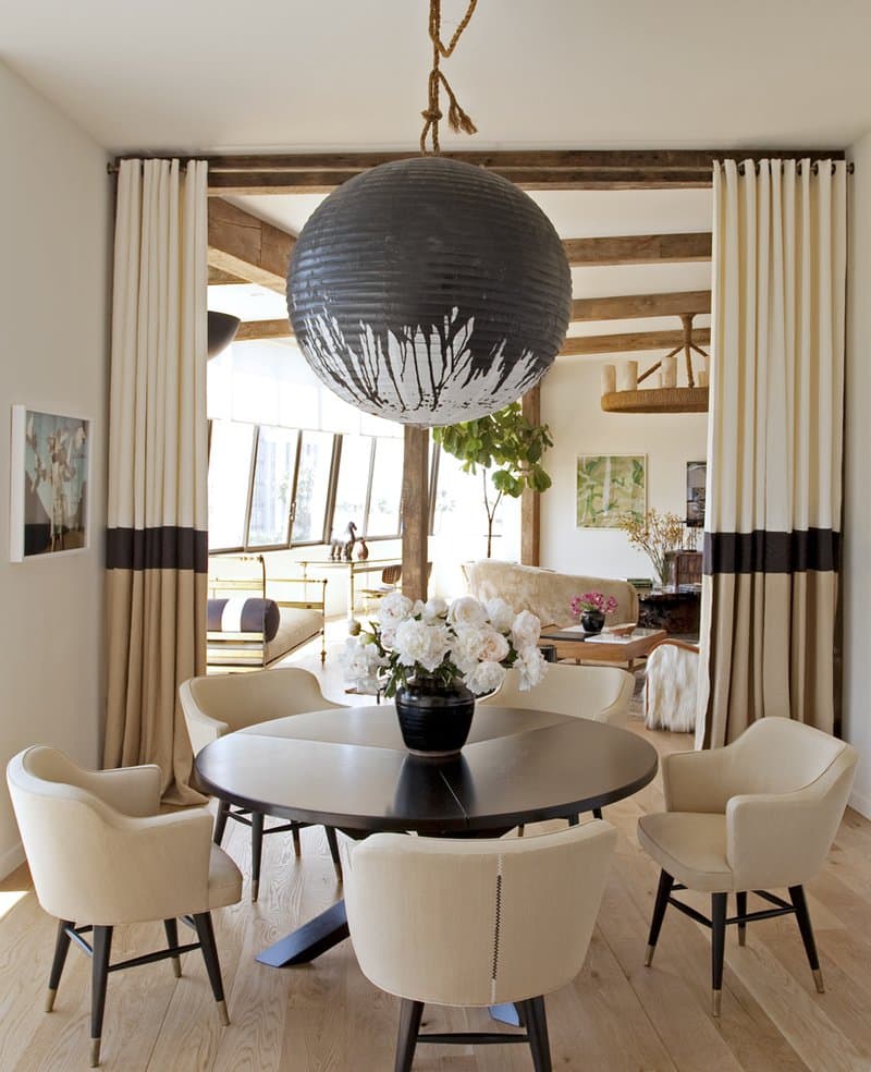 round dining table and chairs