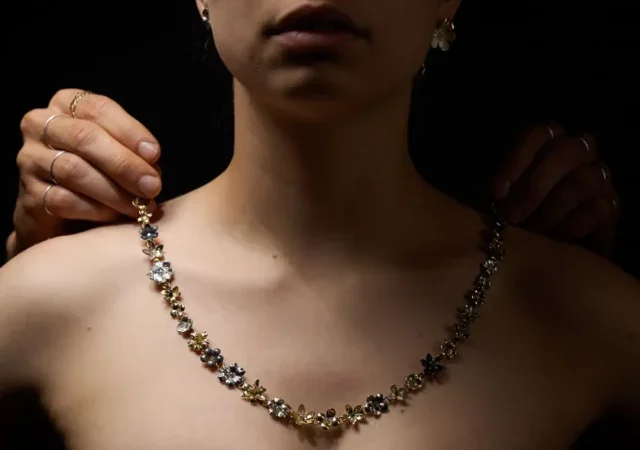 featured image for post: This Gold and Diamond Floral Necklace Is Rooted in Sustainable Practices