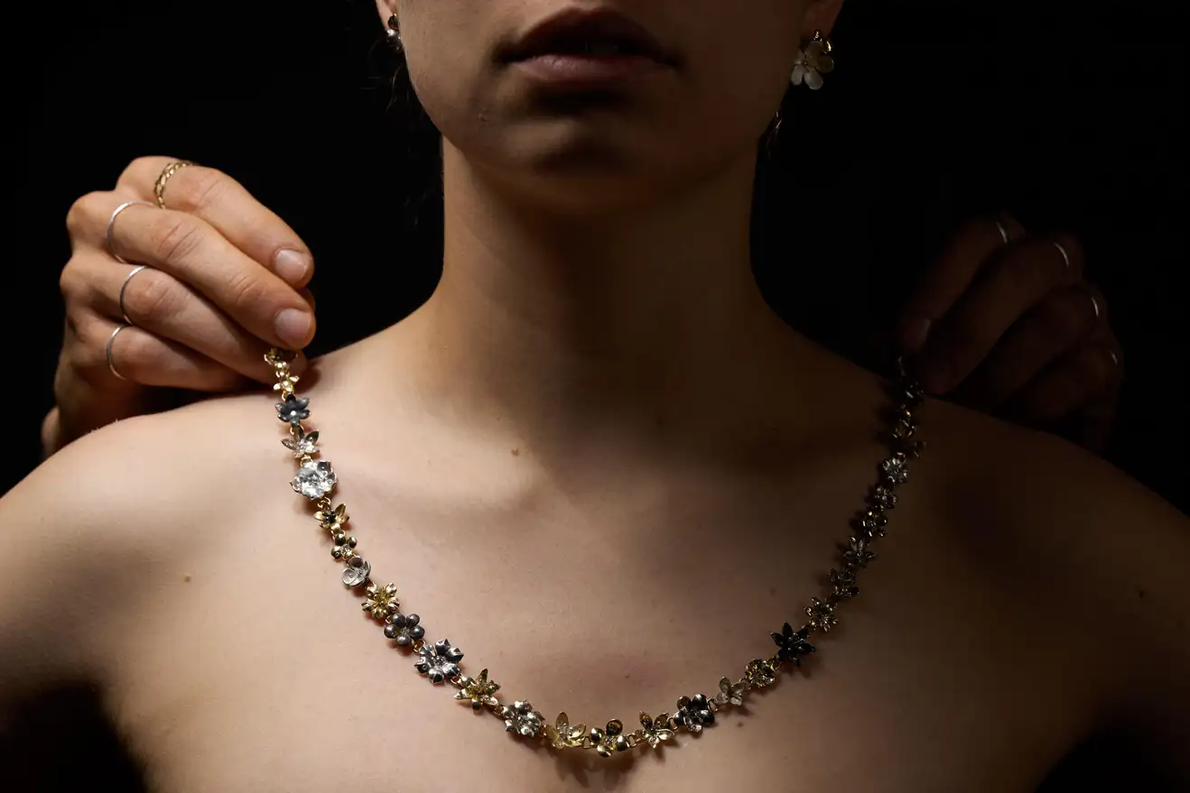 This Gold and Diamond Floral Necklace Is Rooted in Sustainable Practices