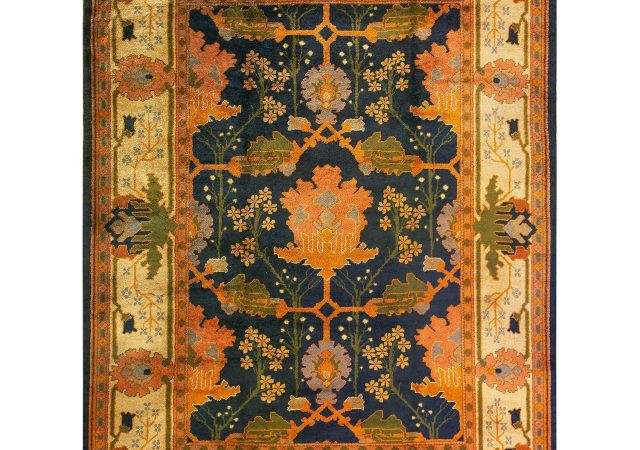 featured image for post: This Graphic Donegal Rug Is a Remarkable Example of the British Arts and Crafts Aesthetic