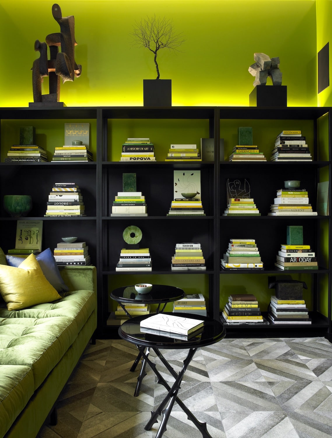 Acid green paint, used by David Mann of MR Architecture + Decor