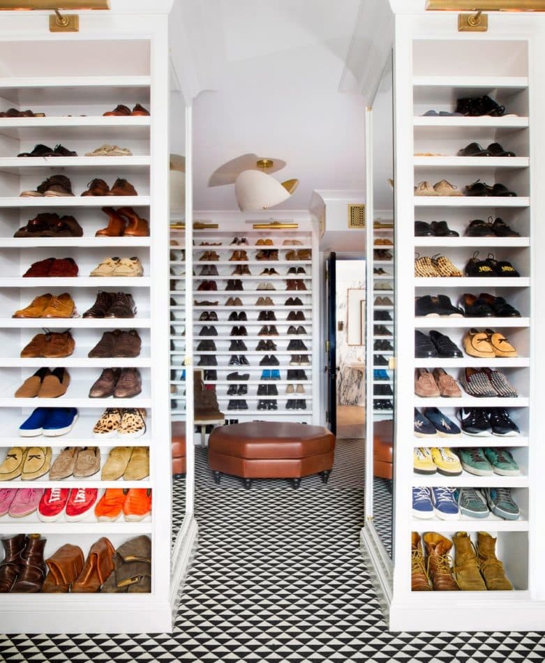 black and white closet by Nate Berkus