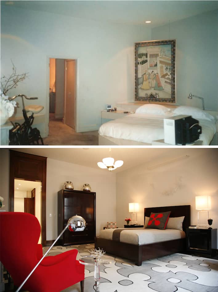 modern bedroom before and after by White Webb