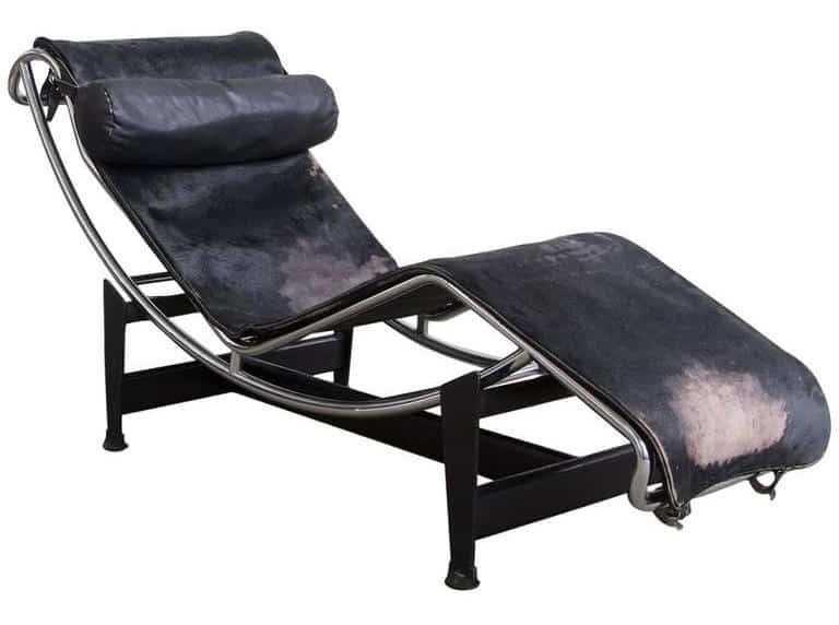 chaise longue noire