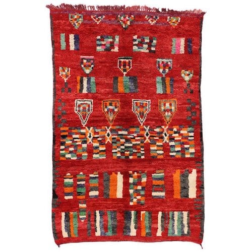 A Comprehensive Guide To Moroccan Tribal Rugs The Study Moroccan Rug With Art Deco Designs 1960s Offered By Esmaili Rugs And Antiques
