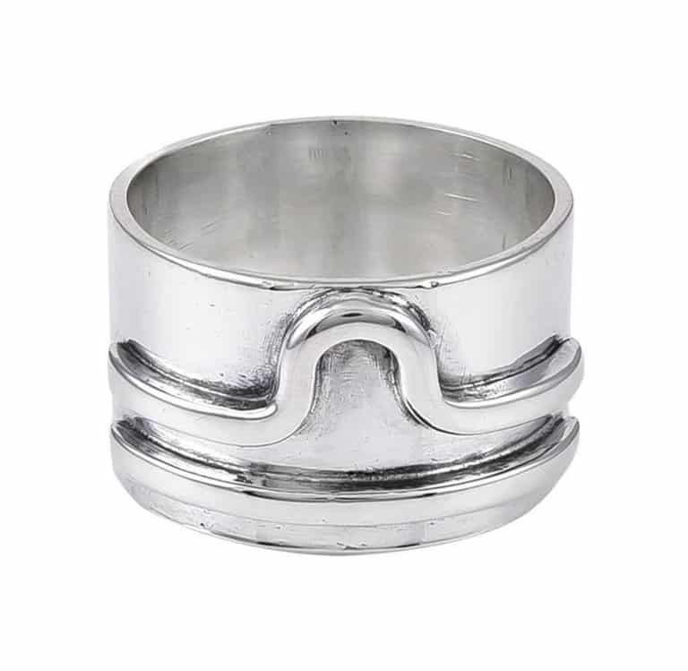 Sterling silver libra ring, ca. 1960