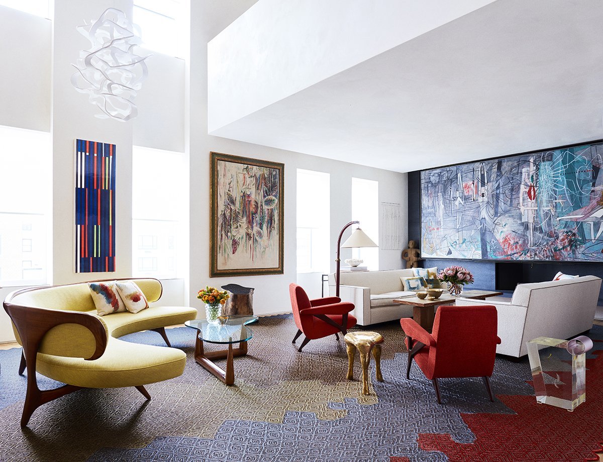 Park avenue triplex living room