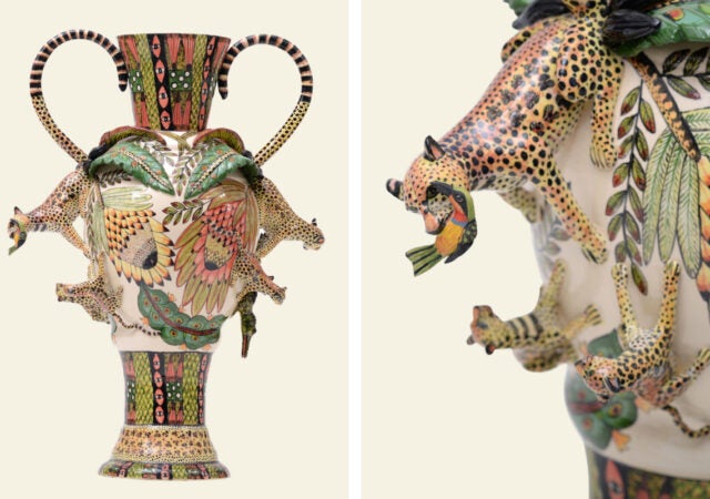 featured image for post: African Travel Plans on Hold? This Ardmore Leopard Vase Brings the Beauty of the Savanna to You