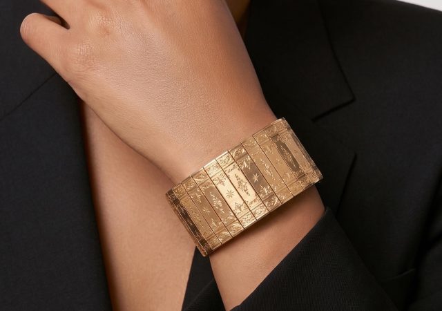featured image for post: Bold, Gold and Intricately Engraved, This Mario Buccellati Bracelet Could Replace Your Wrist Stack