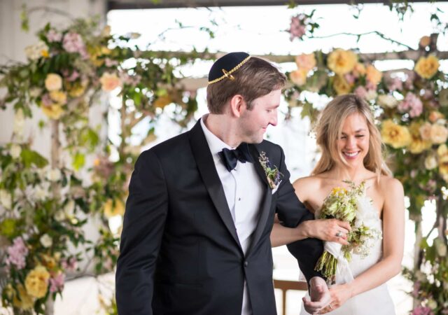 featured image for post: This New York Bride Made a Statement in a Rare Saint Laurent