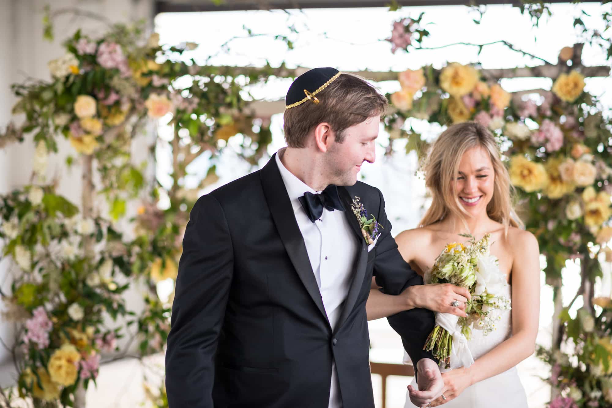 This New York Bride Made a Statement in a Rare Saint Laurent