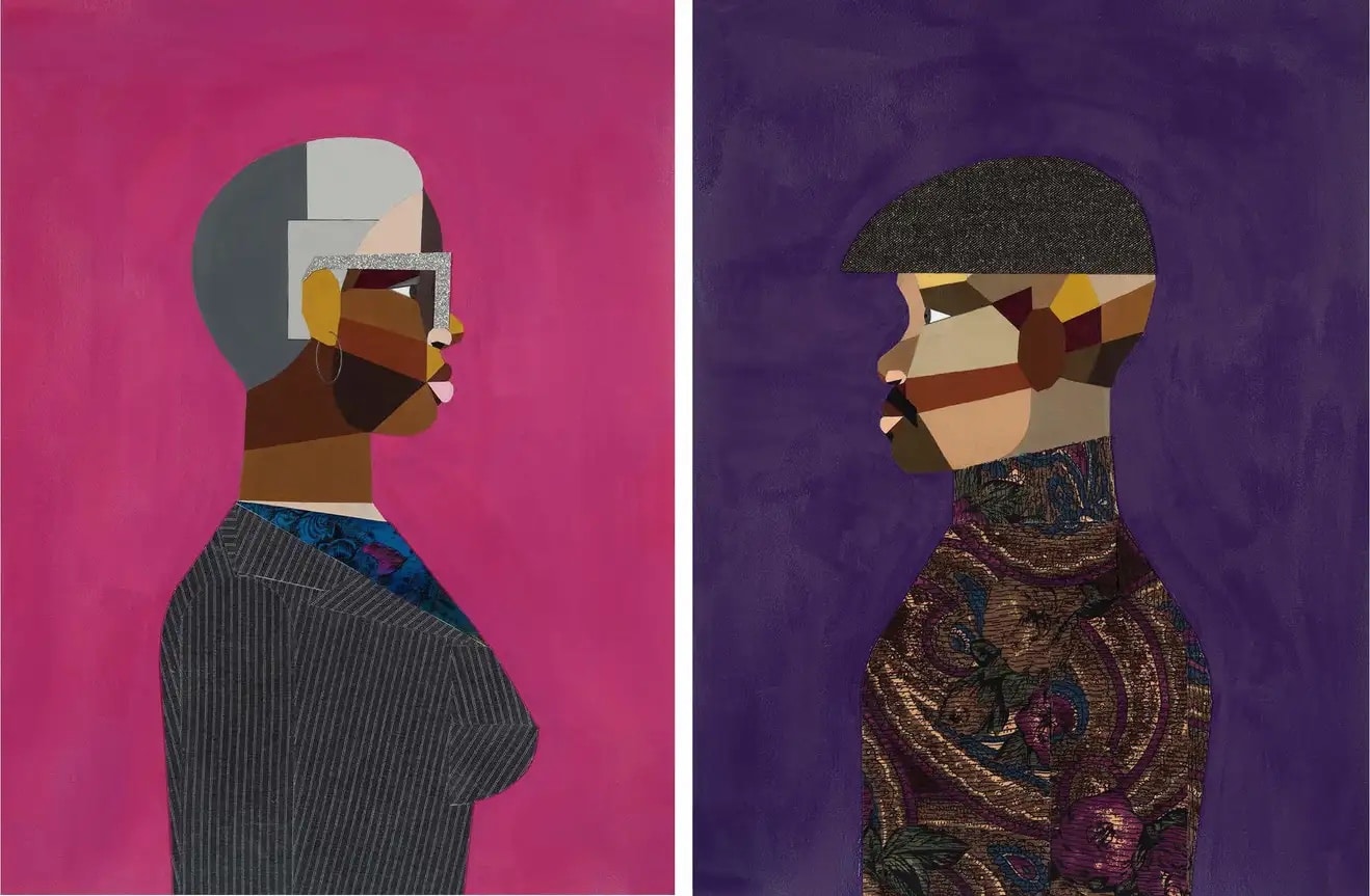A Derrick Adams Double Portrait Brings Out the Interior Lives of His Subjects
