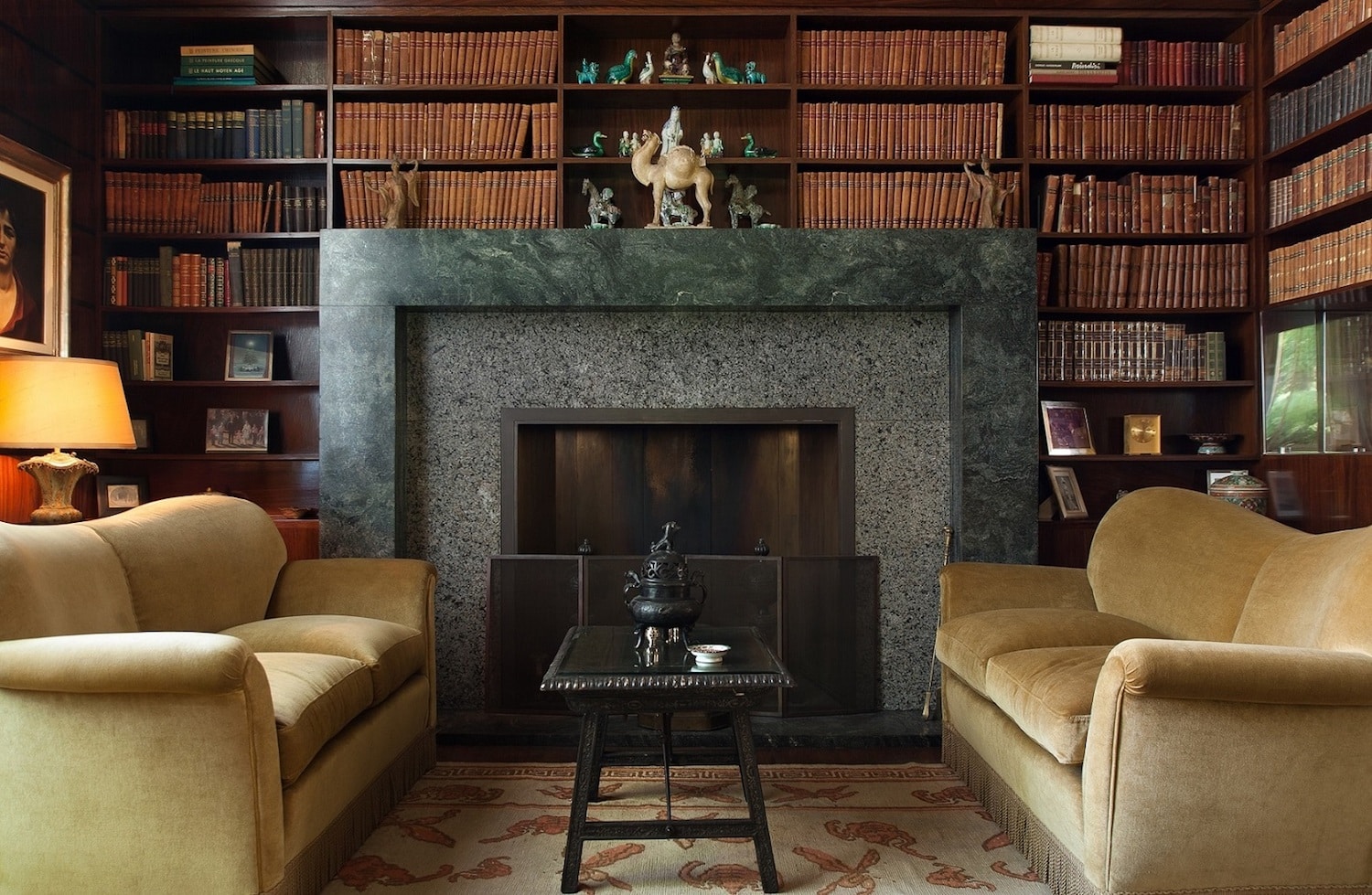 Library in Milan's Villa Necchi Campiglio.