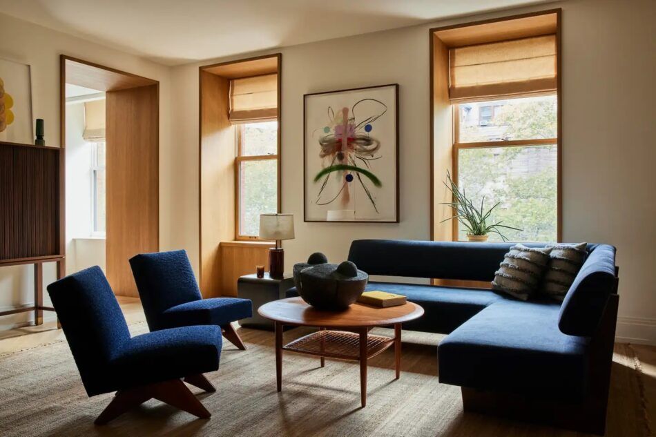 Von Gachot gestaltetes Wohnzimmer eines Apartments in Manhattan