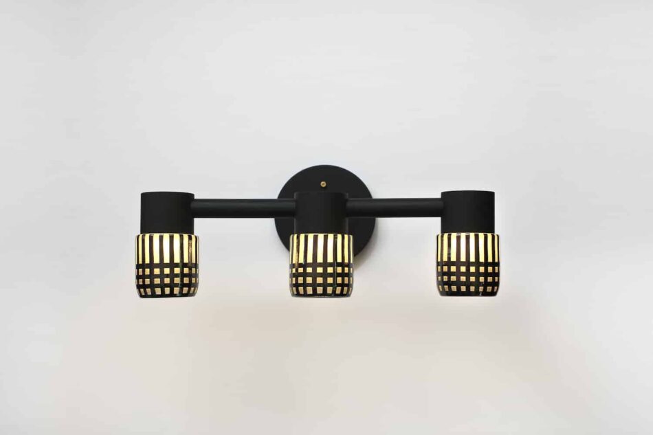 Grain Circlet triple sconce