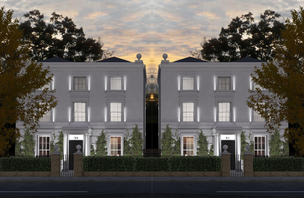 A rendering of 59 and 61 Hamilton Terrace, the site of Holiday House London