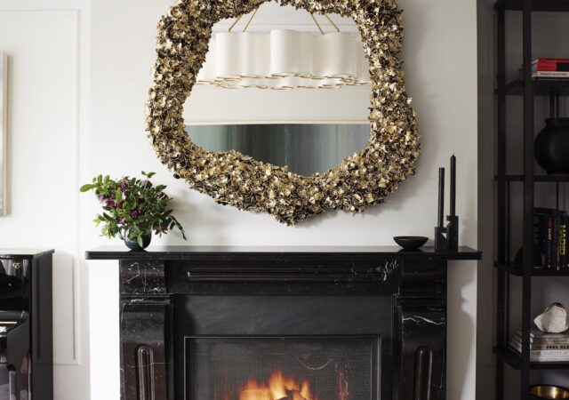 featured image for post: Holiday at Home: Nicole Hollis Brings Sparkle to Modern Mantels in San Francisco