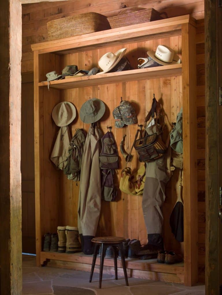 Sun Valley mudroom by Suzanne Rheinstein