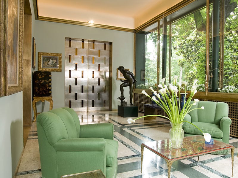 The veranda of Villa Necchi Campiglio.
