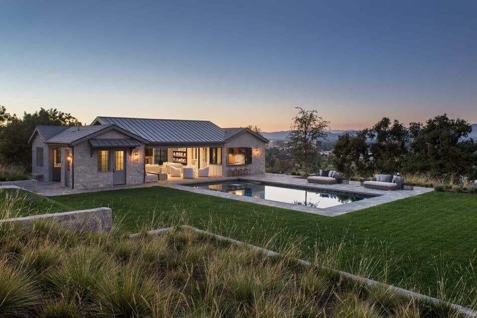 Pool house conçu par Mark Langos à Los Angeles