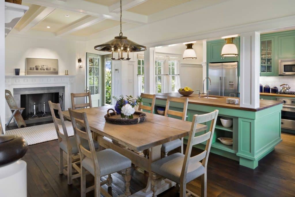 18 Inviting Eat In Kitchens The Study White And Mint Green Nantucket Kitchen