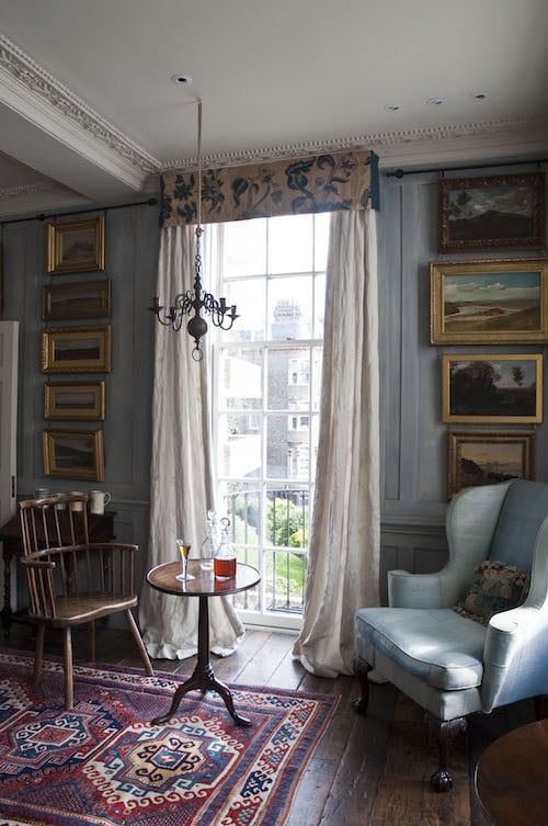 Riviere Interiors created this prime window space specifically for afternoon tea and cocktail hour.