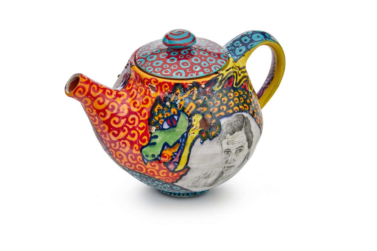 This Vivacious Teapot Has Agnes Martin on One Side and Jean-Michel Basquiat on the Other