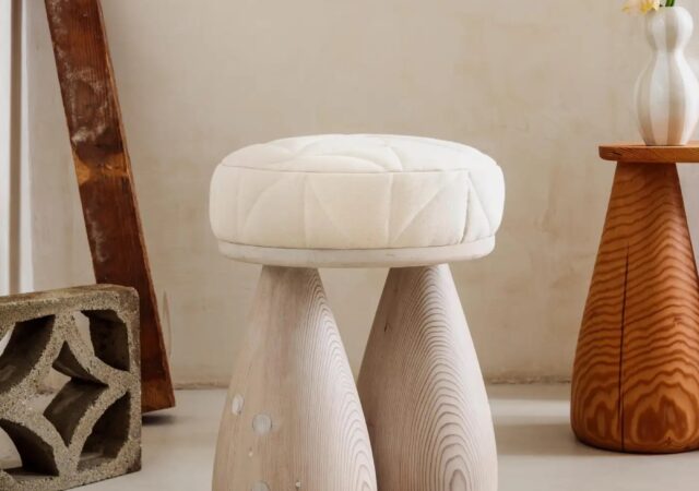 featured image for post: This Chubby-Chic Quilted Stool Stands on Its Own Two Feet