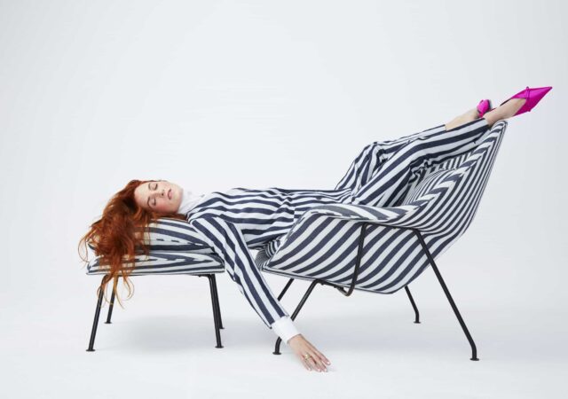 featured image for post: Kule and Forsyth Give Iconic Furniture a Bold Makeover with Stripes