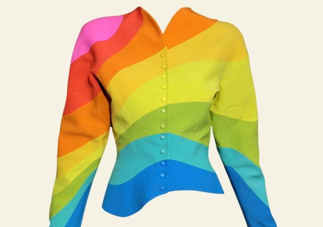 featured image for post: This Thierry Mugler Rainbow Number Is Joy in Jacket Form