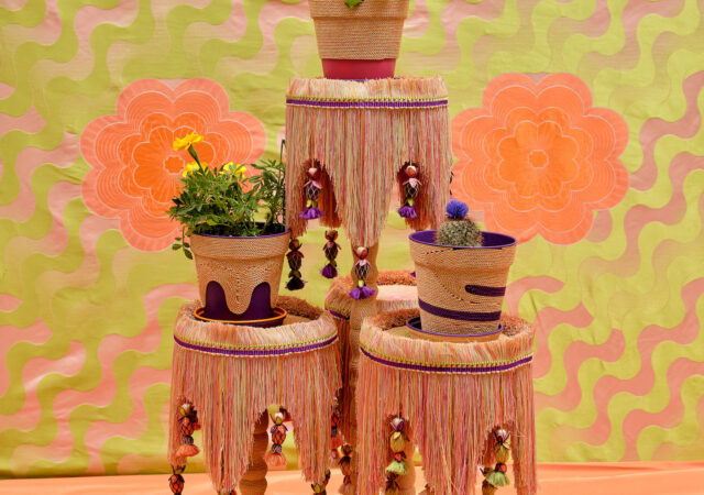 featured image for post: Uchronia’s Plant Stand Gives Pots a Pretty Perch with All the Trimmings