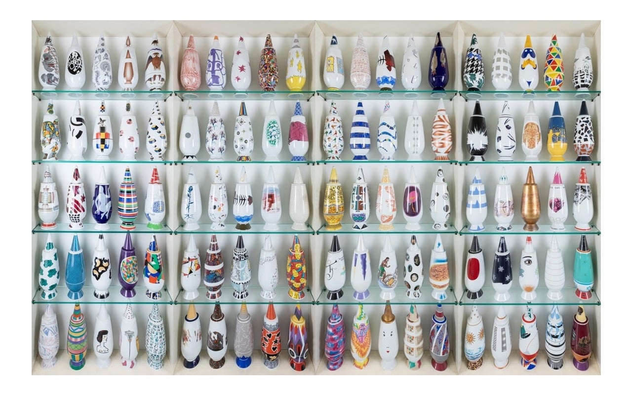 This Rare Set of 100 Alessi Vases Includes Designs by Scores of International Artists