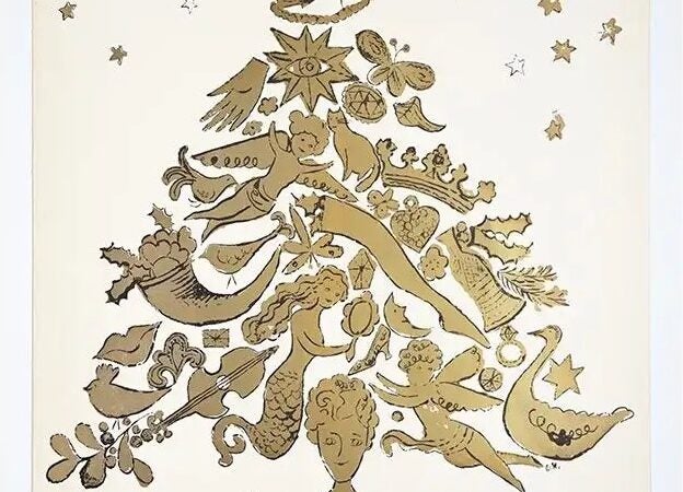 featured image for post: Andy Warhol Piles Up the Gifts in This Fanciful Christmas Print