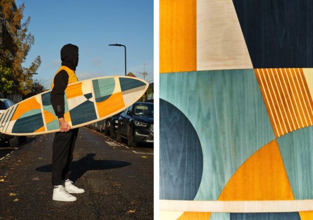 featured image for post: This Marquetry Surfboard Impresses, Whether on the Wall or the Waves
