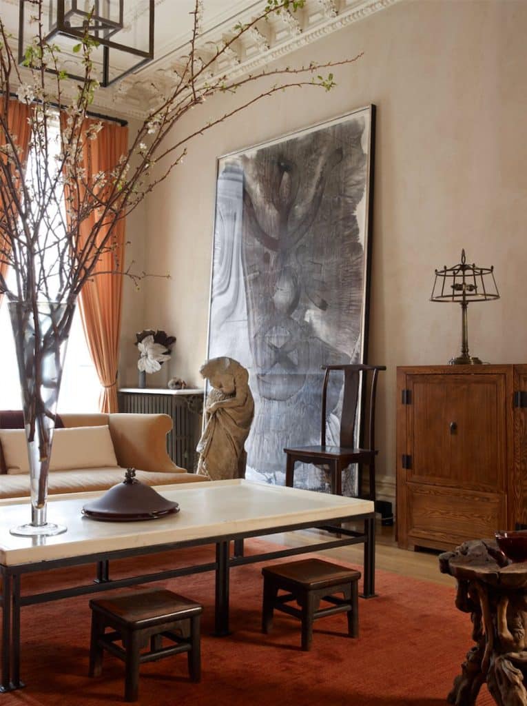 Asian-inspired Brooklyn living room by Kathryn Scott