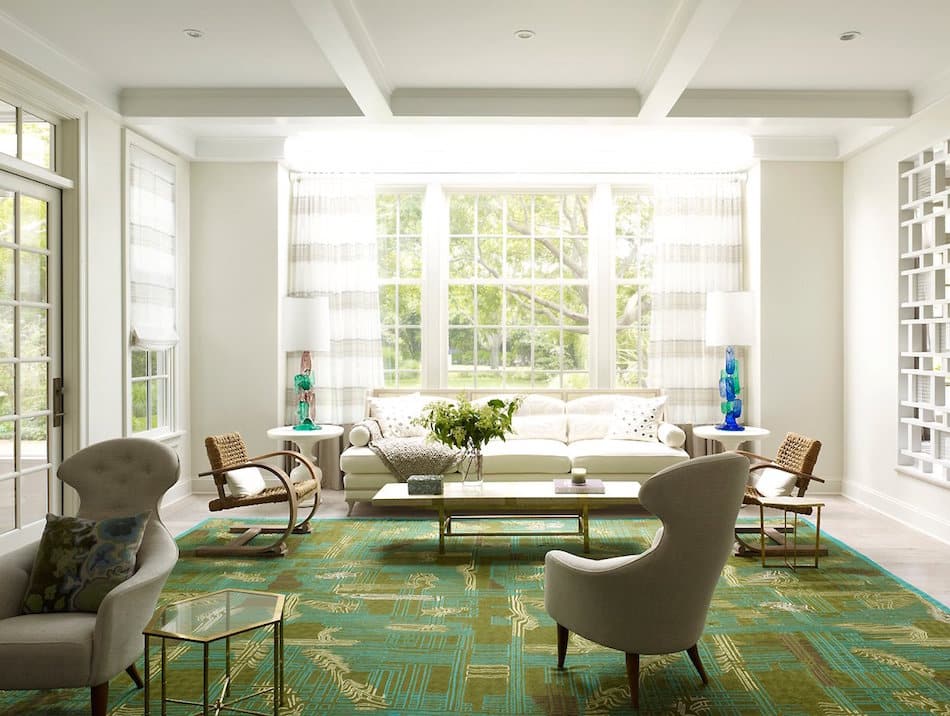 Southampton living room by Fox-Nahem Associates