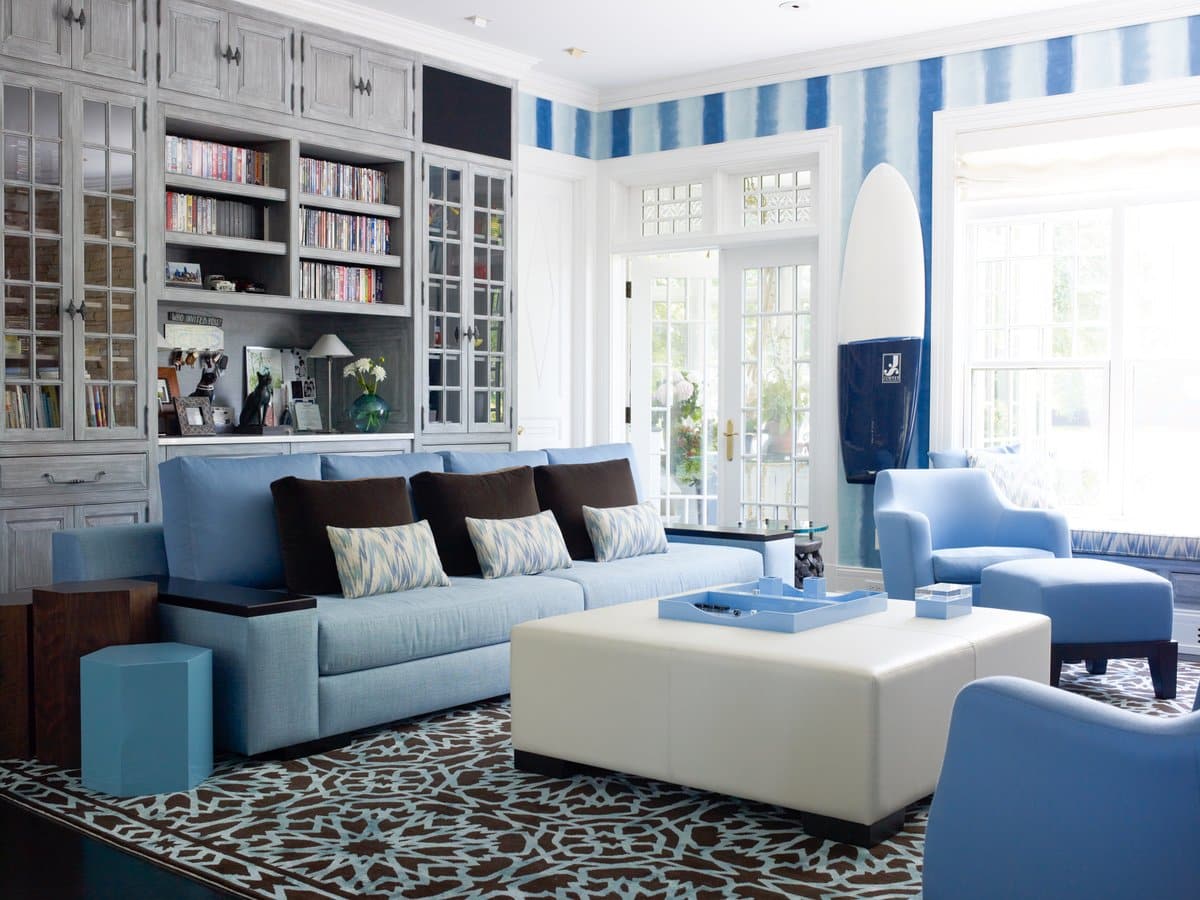 blue living room
