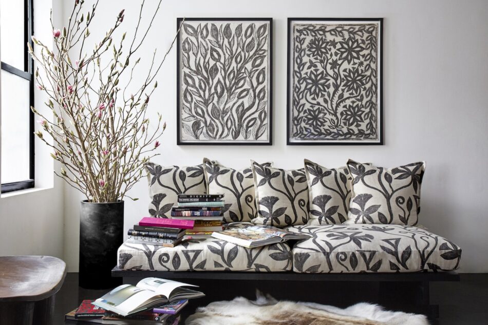Lauren Aviva of L'Aviva Home's sitting area