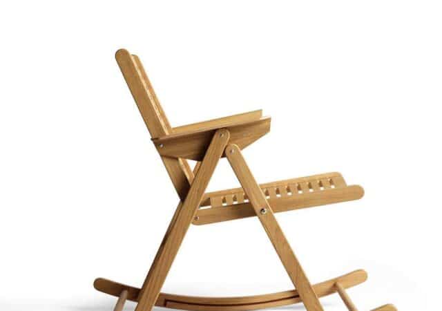 featured image for post: This Niko Kralj Mid-Century Rocking Chair Can Be Folded and Tucked Away