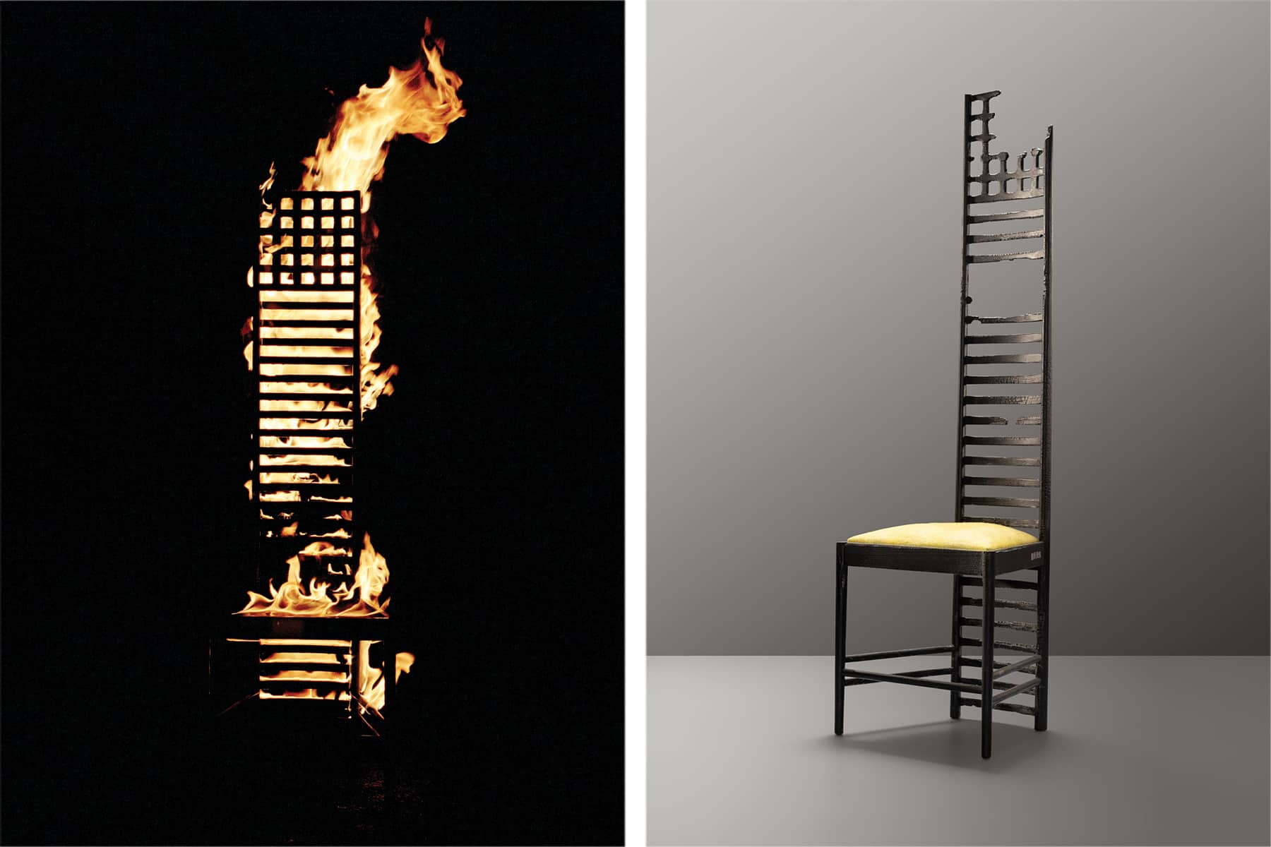 Learn Why Designer Maarten Baas Set This Charles Rennie Mackintosh Chair on Fire