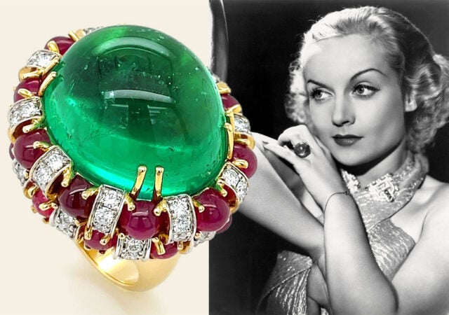 featured image for post: How Hollywood Legends Made Cabochon Jewels the Height of Glamour