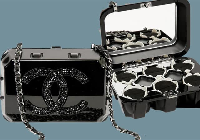 featured image for post: With a Wink, Karl Lagerfeld Sent This Egg-Carton-Shaped Chanel Bag Down the Runway