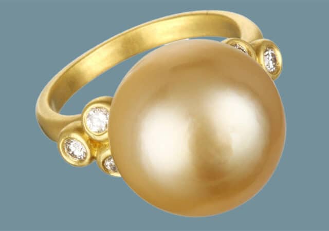 featured image for post: This Lustrous Golden South Sea Pearl Ring Is Wearable Sunshine