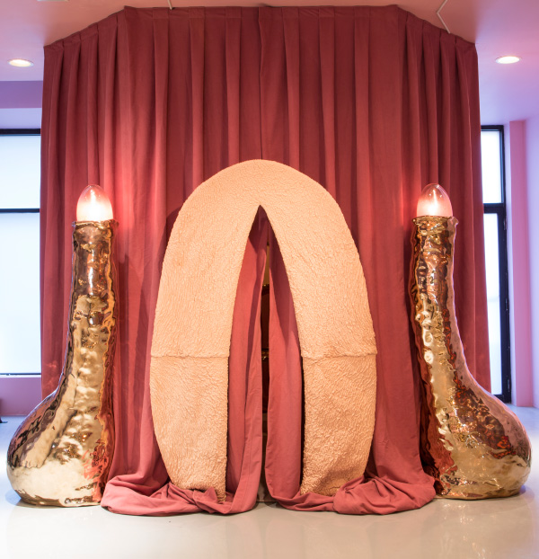 Haas Brothers installation "Advocates for the Sexual Outsider" at R & Company