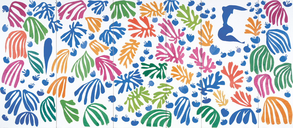 The Parakeet and the Mermaid, 1952, can be seen in MoMA’s show of Henri Matisse’s cut-out works. All images © 2014 Succession H. Matisse/Artists Rights Society (ARS), New York unless otherwise noted. Previous photo by Jonathan Muzikar © 2014/MoMA