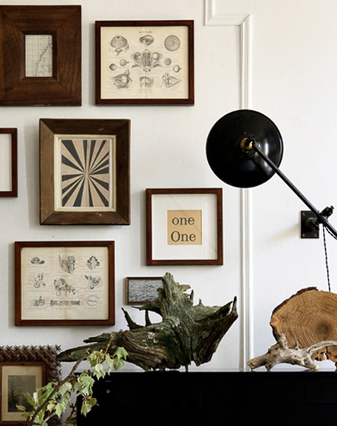 A collection of prints and found objects enlivens Brechbueler and Highsmith’s Cobble Hill home.