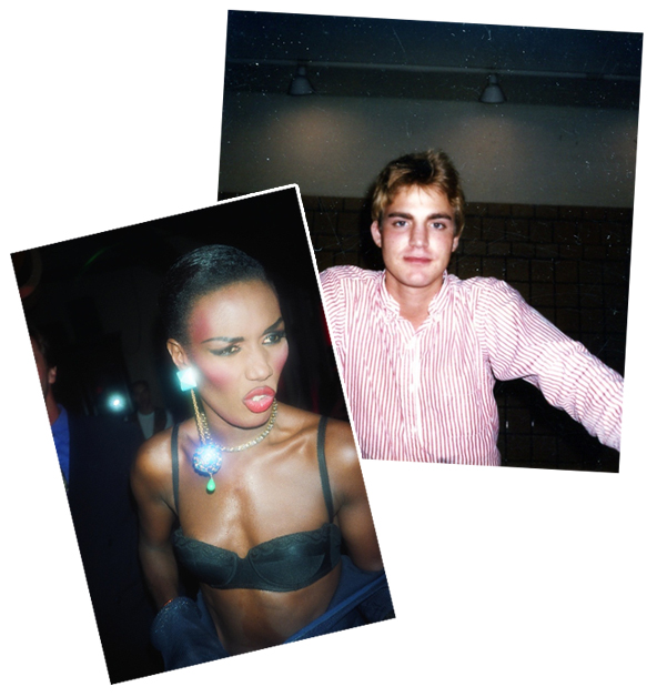 From top: A Polaroid of Sam Bolton, date unknown, by Warhol; a shot of Grace Jones, 1986, by Bolton